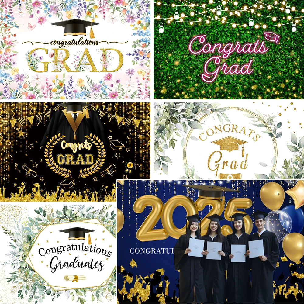 

Class of 2025 Prom Photography Backdrops Graduation Ceremony Adult Party Photocall Decoration Background Photo Studio Props