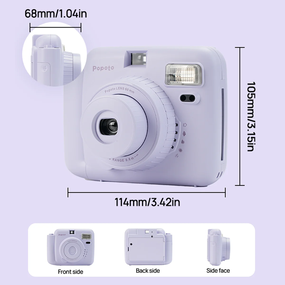 Mini Camera Instant Print Outdoor Portable Automatic Exposure Easy Use Children Birthday Gifts Suitable for Beginners Camera