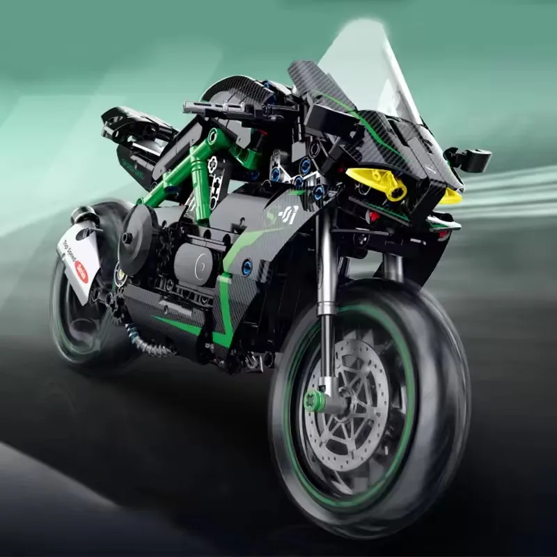 511 pçs locomotivas pesadas moc h2r blocos de construção decoração desktop tijolos da motocicleta para adultos crianças presentes natal