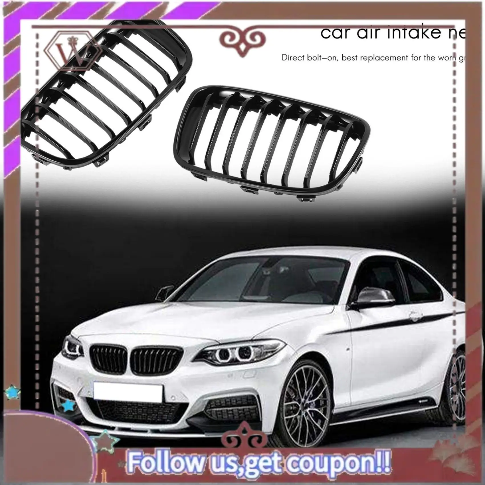 

A57E — яркая черная передняя решетка для почек для Bmw F20 F21 серии 1 2011-2014 гг.