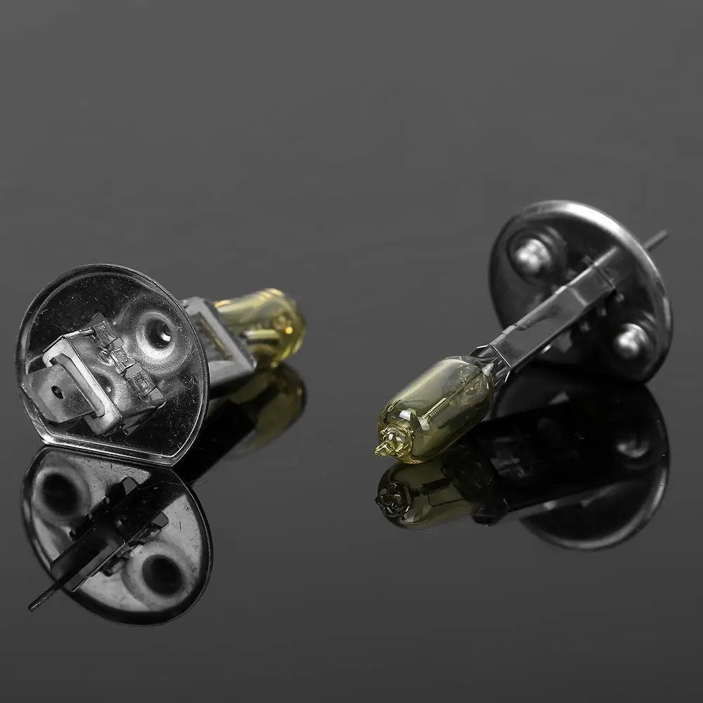 H1 12V 55W Halogen Bulbs Yellow Lights 3000k Car Headlight Auto Fog Lamps