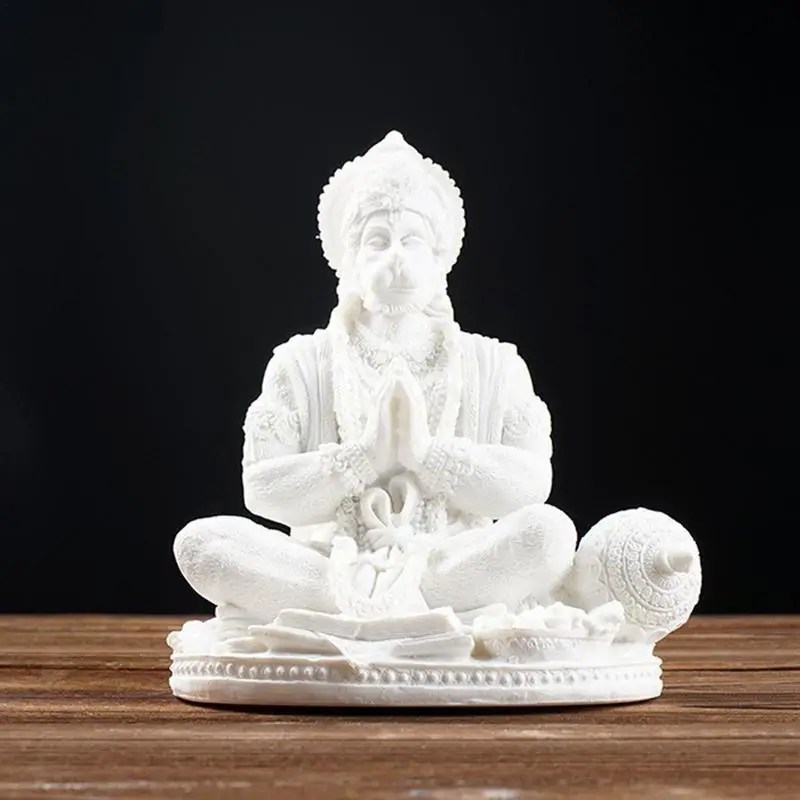 Hanuman Figurine Resin Hanuman Sitting Figurine Decorative Figurine For Yoga Meditation Table Centerpieces For Temple Home