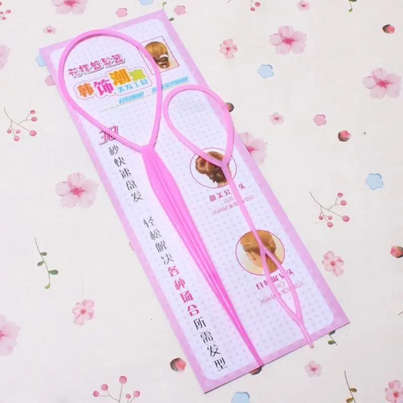 2 Pz/set Donne Ragazze Coda Cavallo Styling Maker Strumenti Clip Legami Dei Capelli Braider Accesso Dropshipping