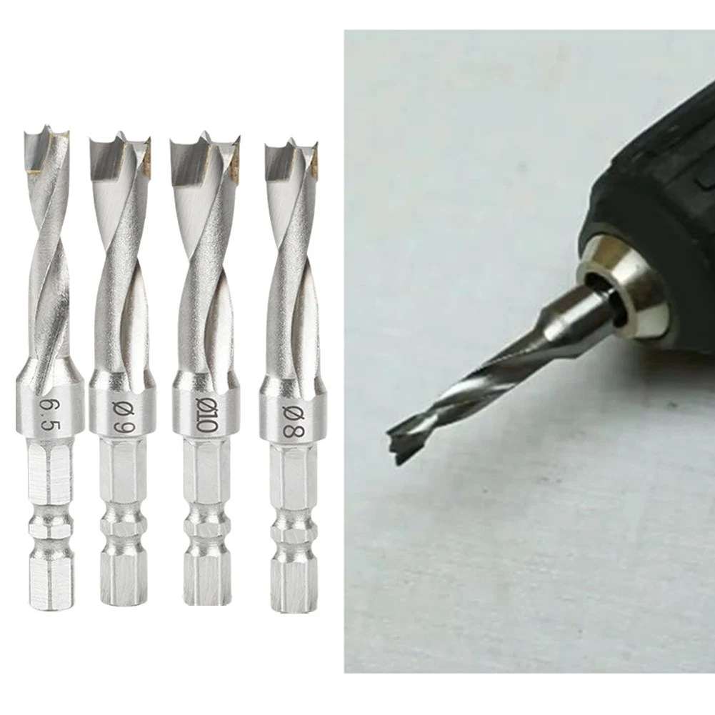 For Woodworking Projects Hex Shank Drill Bit Three-point Drill Bit Efficient Punching Forging Design High Hardness Steel