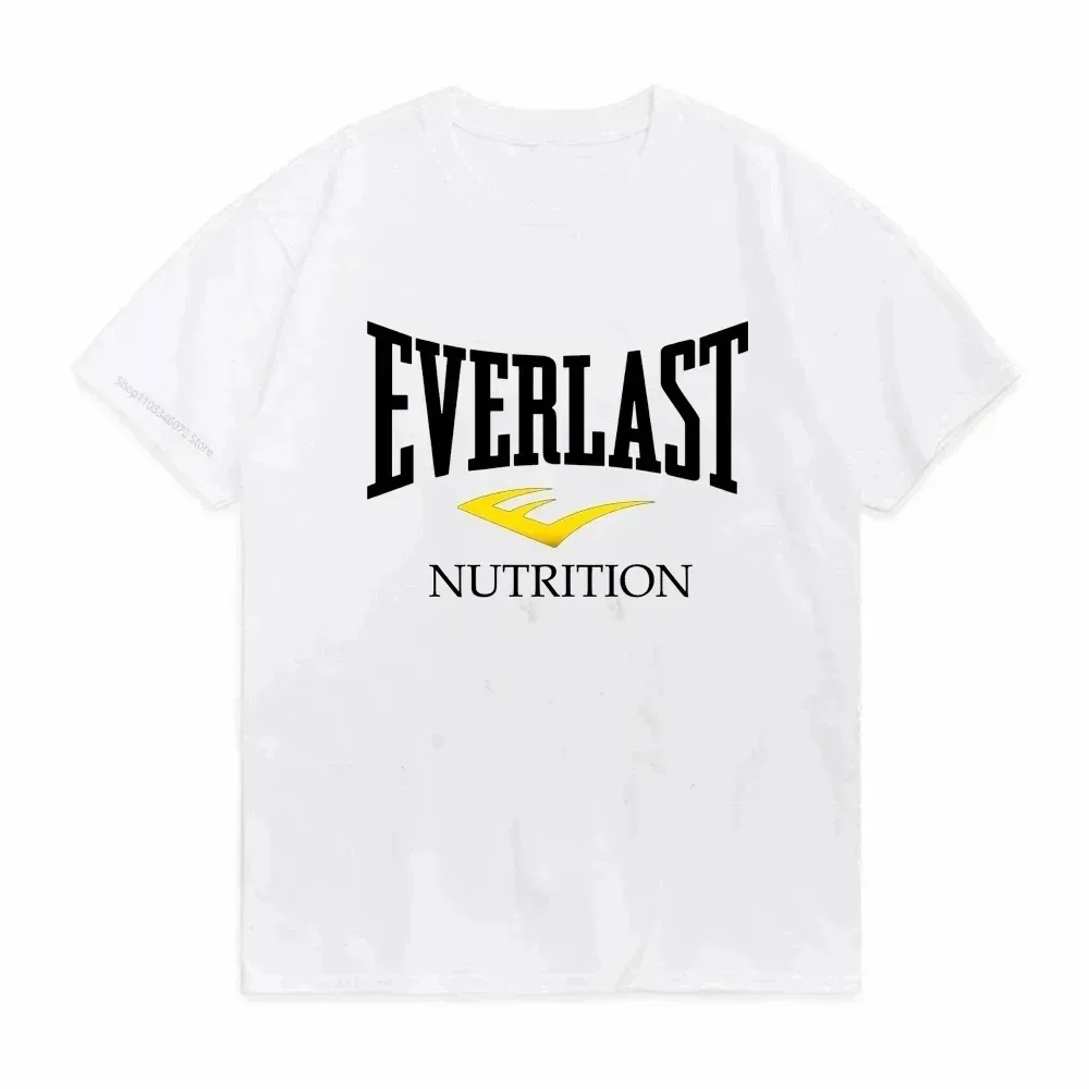 EVERLAST BOXING Men Women Cotton Tshirt Oversized Summer Short Sleeve T Shirt Brand Print T-shirt Tee Trend Streetwear Clothes