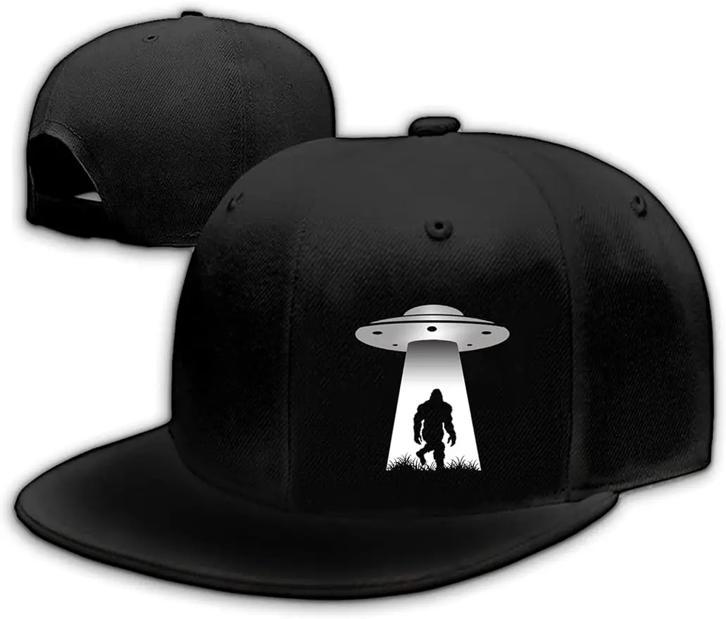 Chimpanzees Ufo Hat Flat Bill Hats for Men Funny Double Knives Kitchen Adjustable Baseball Cap Snapback Hat for Women