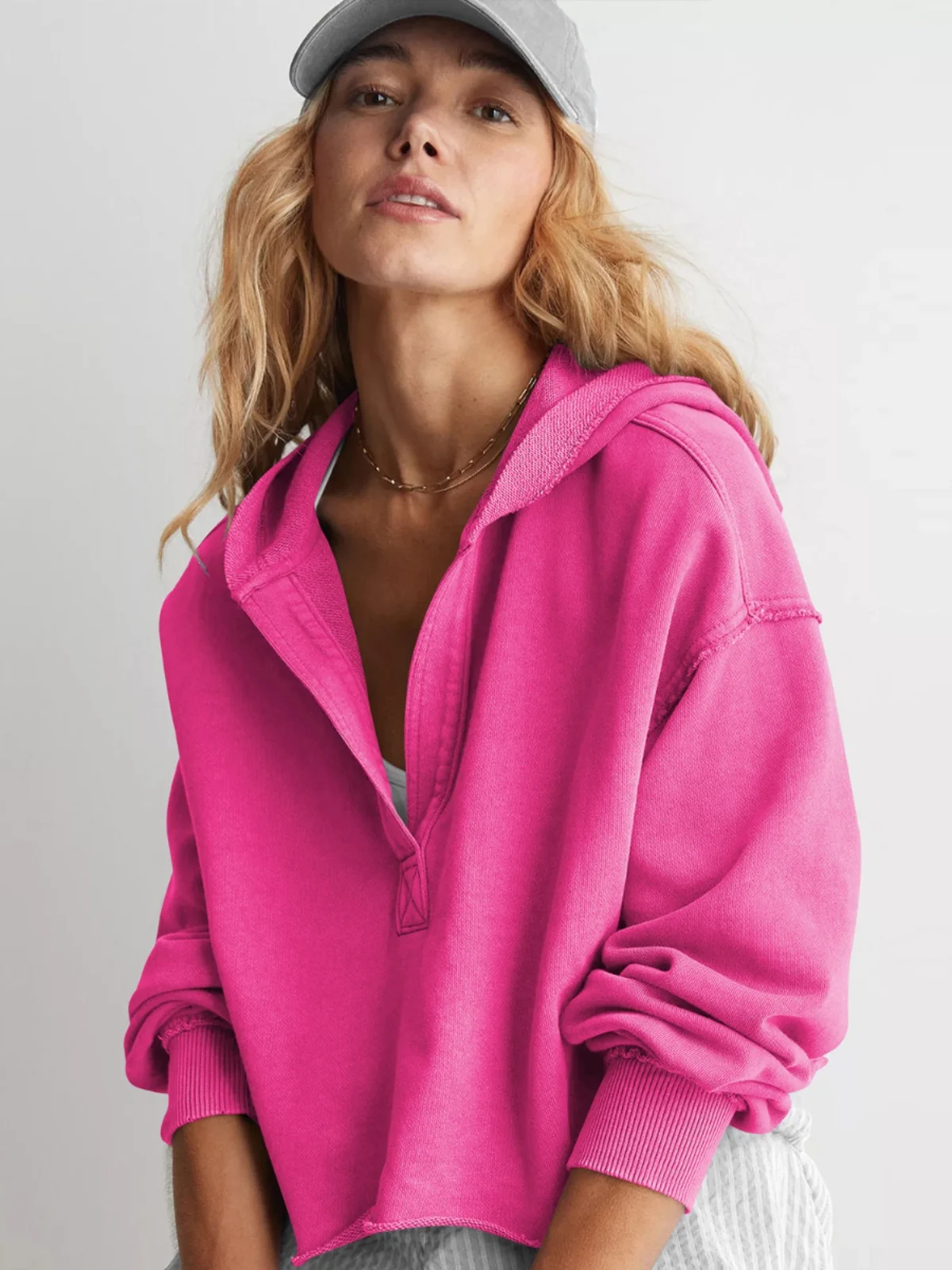 

Faionable Loose Hoodie Women's Long Sve Pullover Spring Autumn V-Ne Top Breathable Moisture ng Fitn Clothing