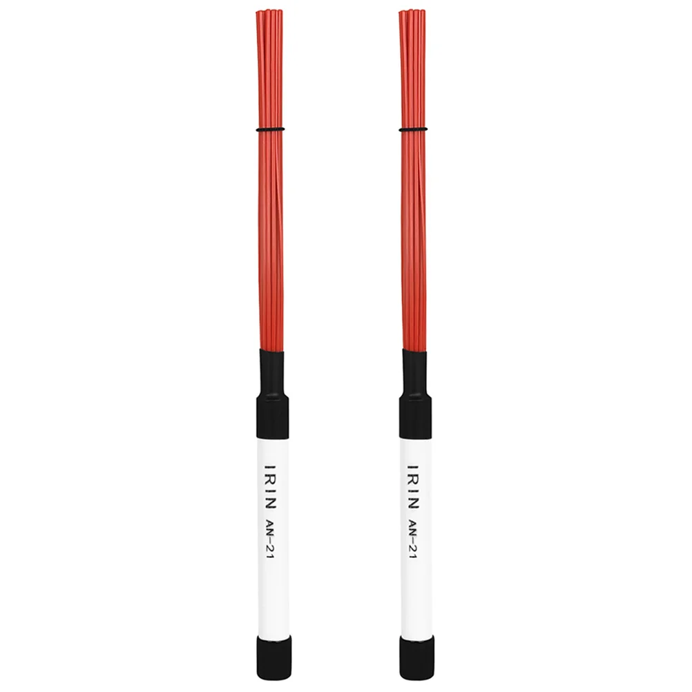 1 par de cepillos de tambor, mango de nailon Abs, diseño compacto para percusión de Jazz, accesorios para instrumentos musicales amigables para principiantes