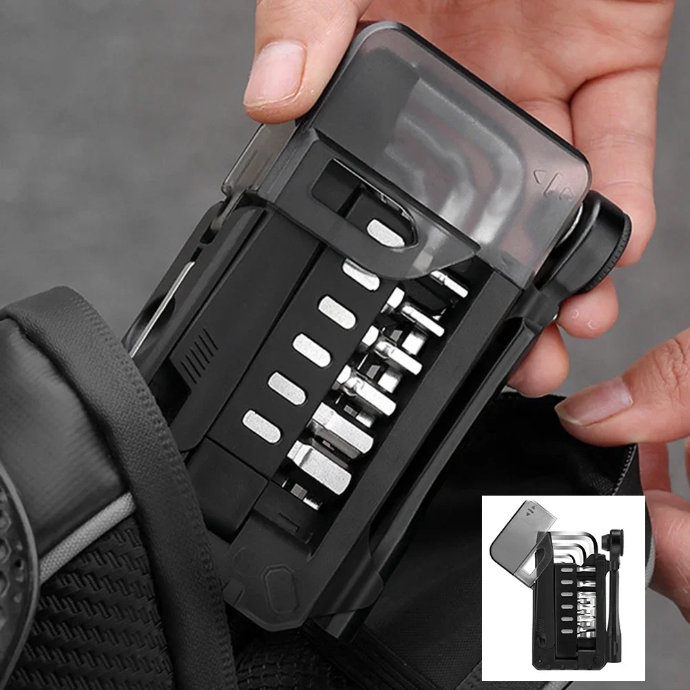 Adjustable Direction Wrench Set Spoke Wrench Bike Repair Tools Adjustable Direction Alloy Material Easy To Use Flip-top Design