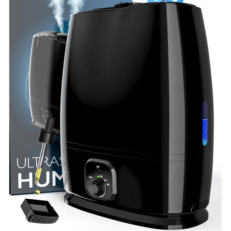 

Everlasting Comfort's Cool Mist Humidifiers for Bedroom (6L) - Humidifier Large Room No-filter, Covers 500 Sq Ft, 50 Hr Run Time