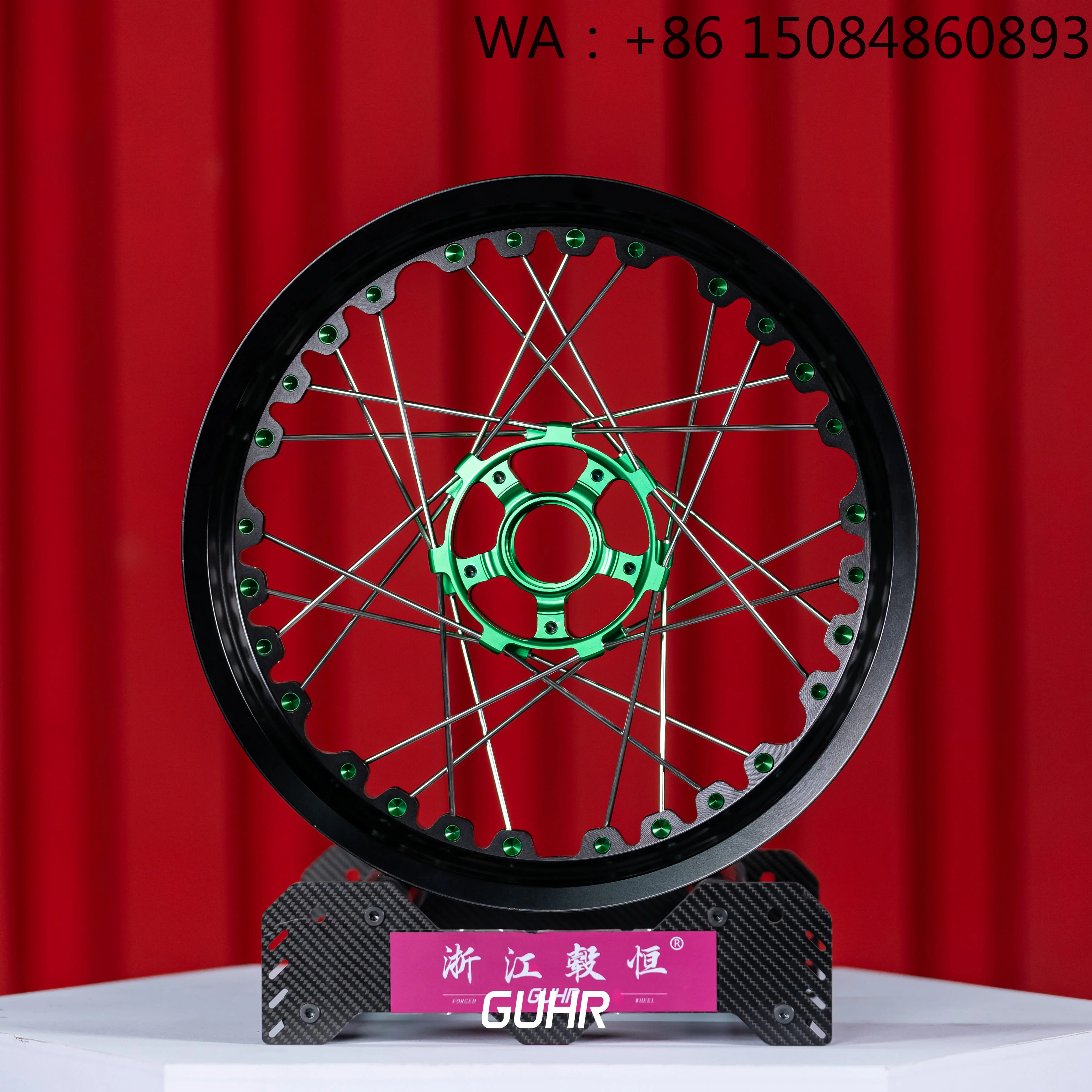 

9 6061-T6 aluminum alloy aerospace material, motorcycle parts, White Polished Alloy Wheel Hubs, High Gloss Finish, Universal Str