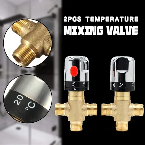 Water Heater Shower Faucet Bathroom Kitchen Tool Brass Thermostat for Temperature Control Valve Mixing Valve