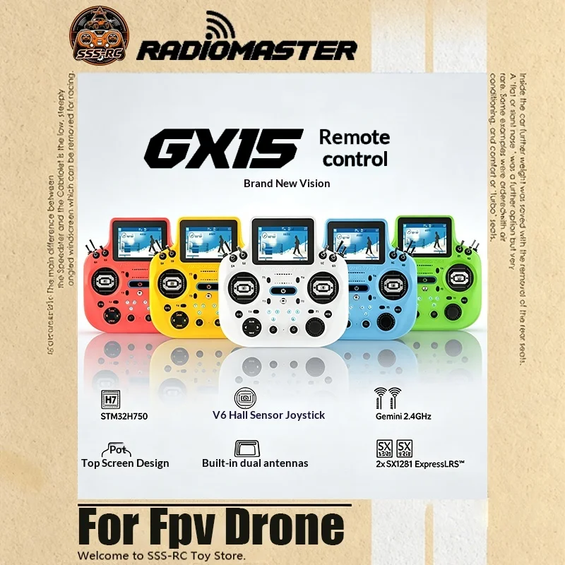 Drone Rc Simulator - เครื่องส่งสัญญาณ Radiomaster GX15 RC พร้อมไจโรในตัว ระบบ
