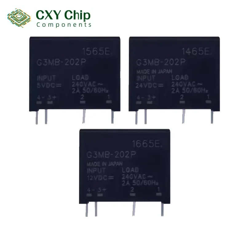 5PCS Relay Module G3MB-202P G3MB 202P DC-AC PCB SSR In 5V DC Out 240V AC 2A Solid State Relay Module