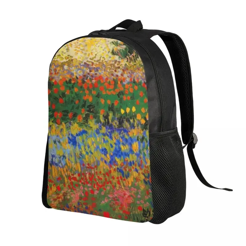 Customized Flower Garden By Vincent Van Gogh Backpacks  Water Resistant College School Art Painting Bag Printing Bookbag