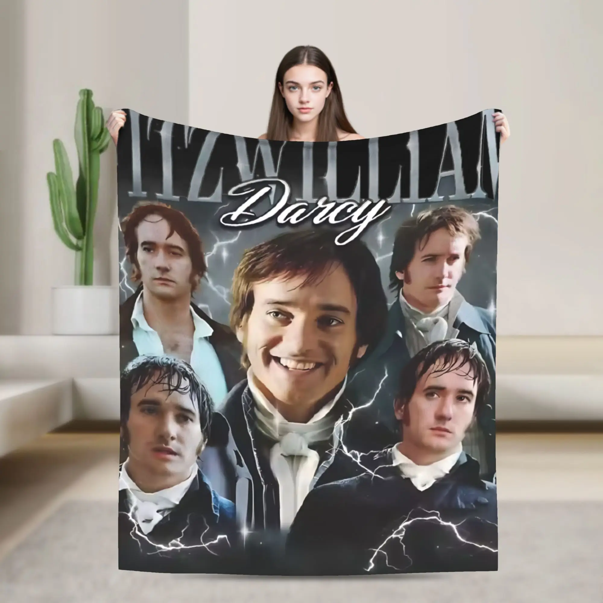 

Fitzwilliam Darcy Flannel Blanket Winter Soft Throw Blanket for Girls Boys Couch Chair Aesthetic Bedspread Sofa Bed Cover