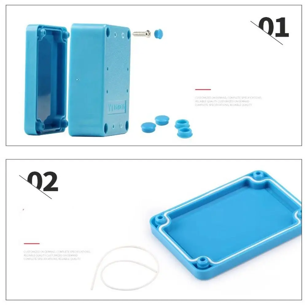 IP67 Waterproof Enclosure Junction Housing Box ABS Plastic Blue Color Instrument Box Electrical Project Box Outdoor Indoor