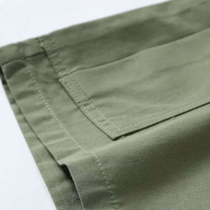 Men's Wear-Resistant Shorts Summer Beach Casual Cargo Short Pants Multi-Pocket Workwear Breathable Loose Straight Solid Shorts - Image 6