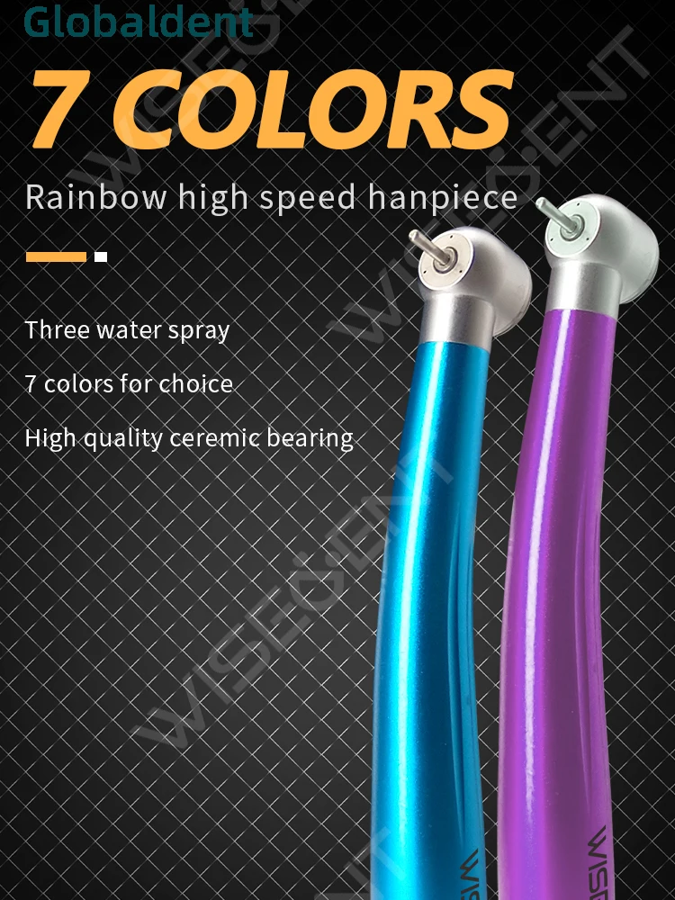 

Стоматологический Радужный высокоскоростной наконечник 3, распылитель воды, быстрое охлаждение, керамический подшипник, низкий уровень шума, 2 отверстия/4 отверстия, стоматологические инструменты