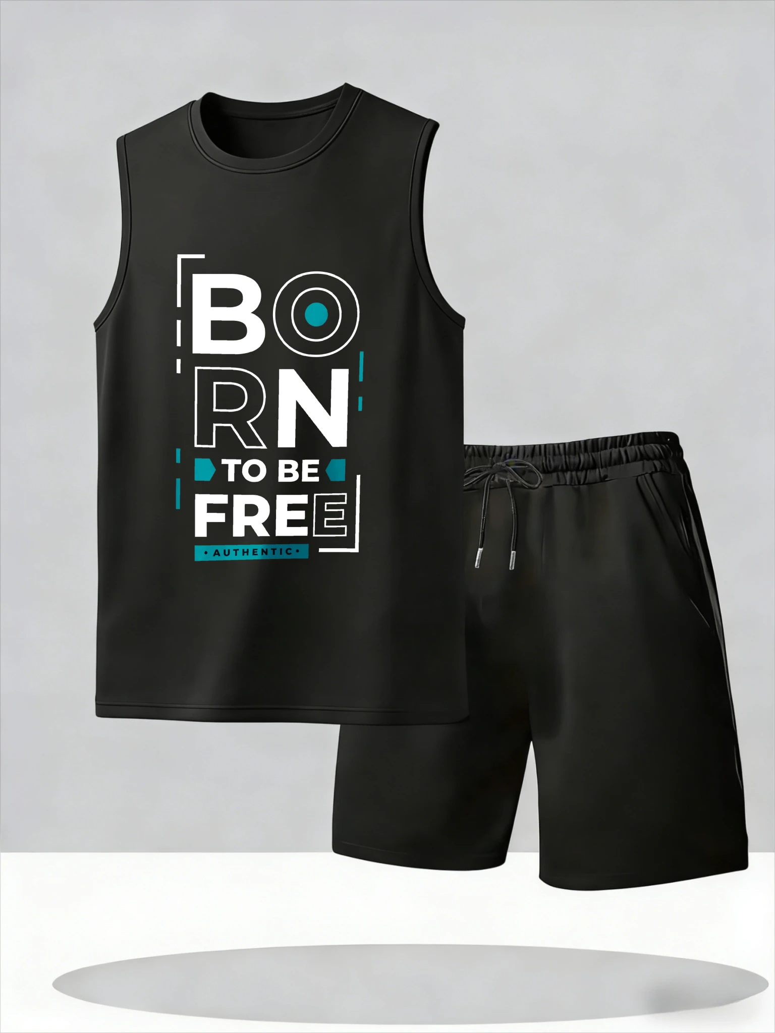 

Men's Tank Top Sets 2026 Summer Thin Quick Dry running oversize Suit for man Breathable seaside sweatshirt set crewneck beach