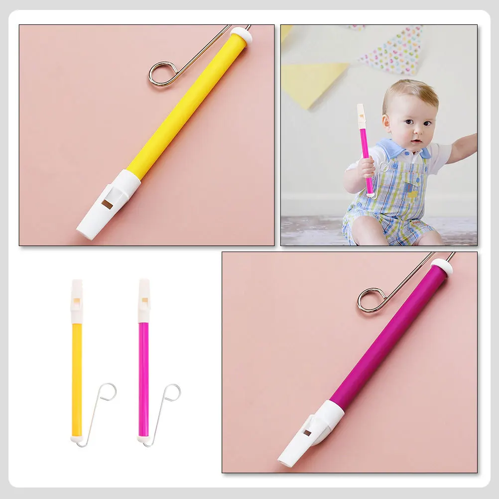 Apito deslizante portátil para plástico de alta qualidade, 2 peças, ferramenta de aprendizagem de música, design sem rebarbas, show de palco, presente de prática