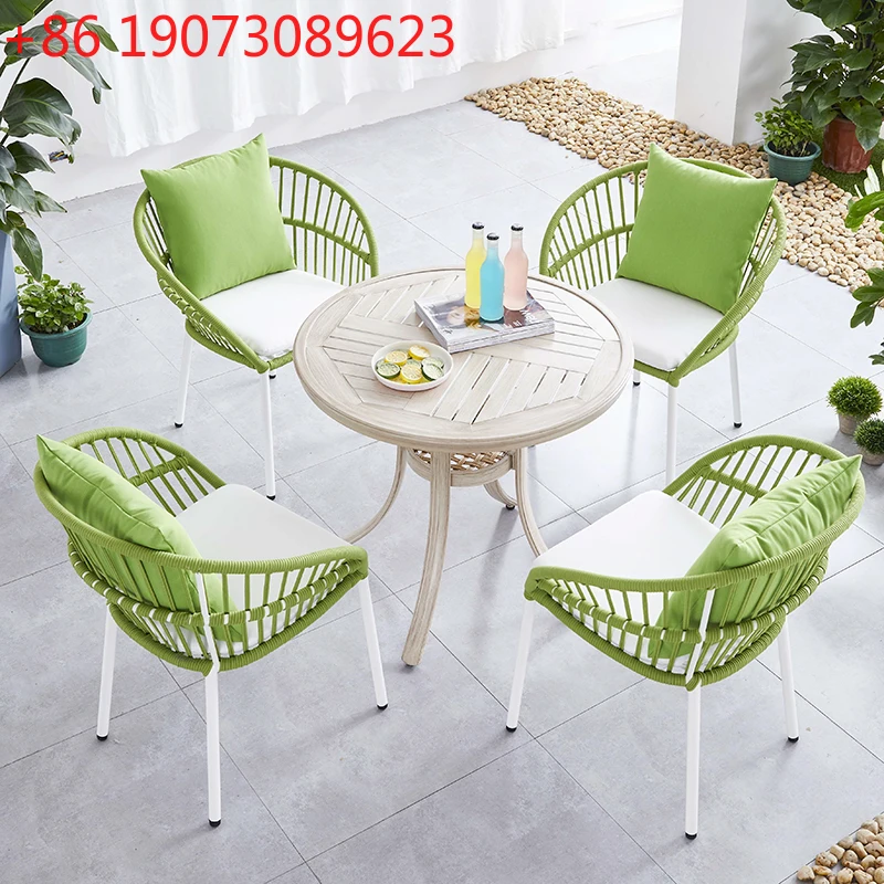 

North European Sun Lounger Home Furniture Set 4-6 Chairs With Coffee