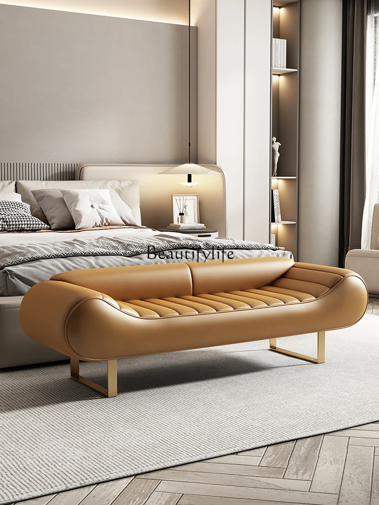 Italian Minimalist Bedroom Bed End Stool Sofa Bed Living Room Bedside Stool