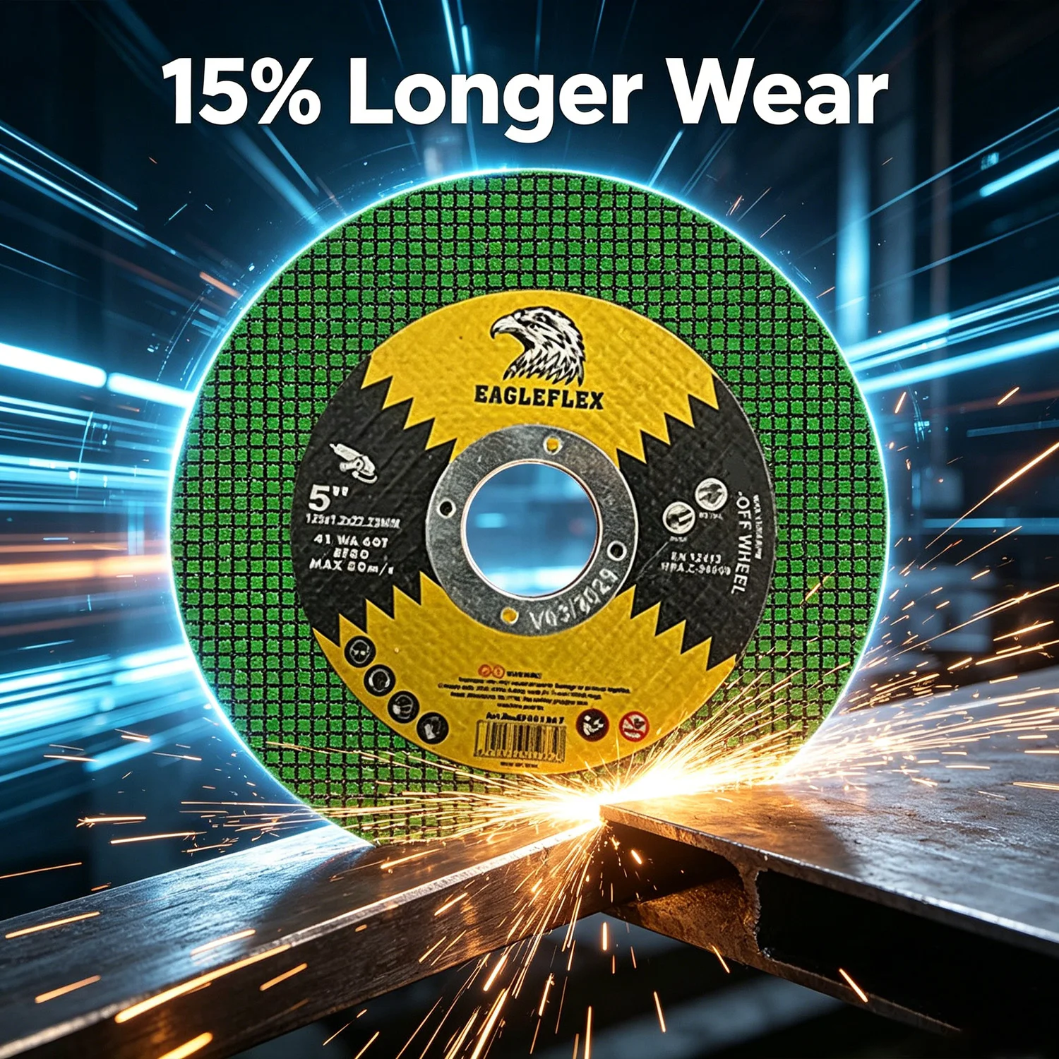 5-Inch Metal Cutting Blade, 125*1.2*22.23 mm. Suitable for Use in Workshops for Processing Stainless Steel and Iron.
