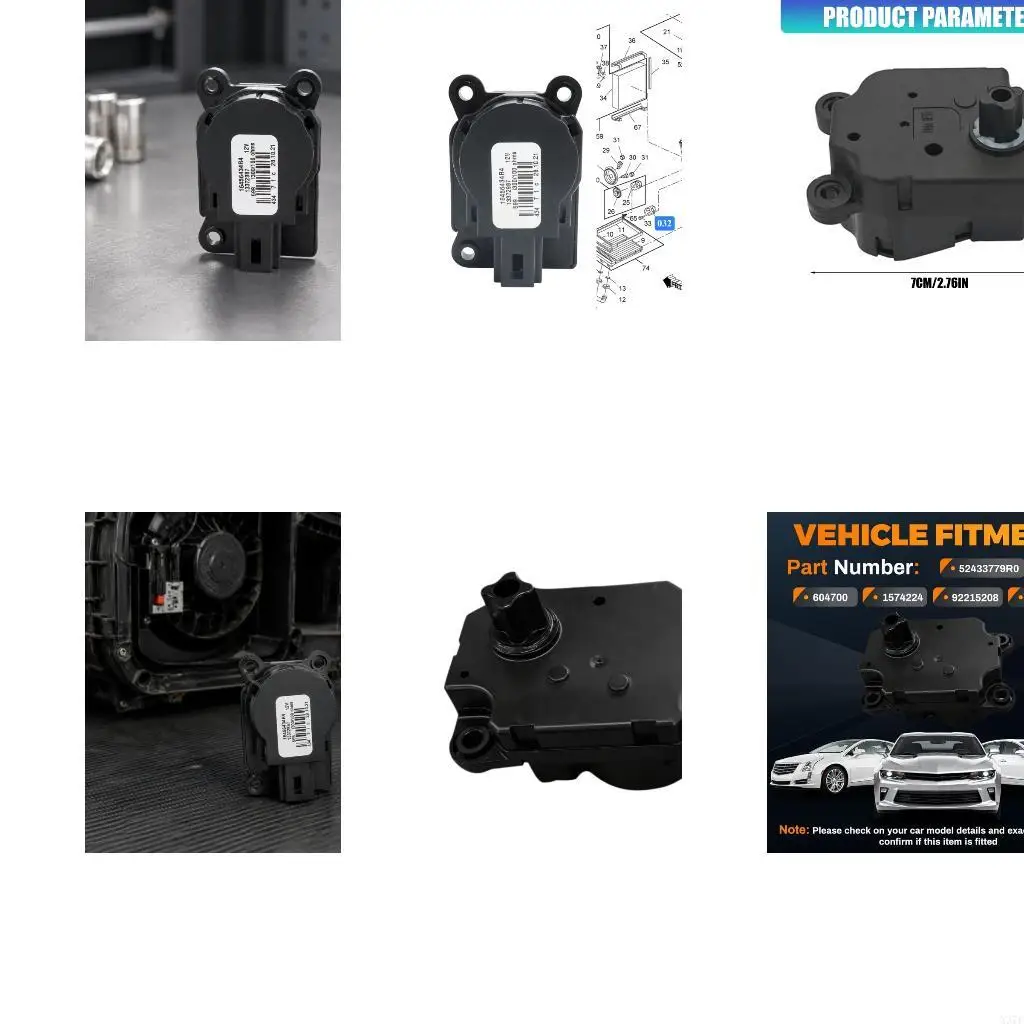 Cabin Temperature Control Actuator 13372987 6 Pin HVAC Service Part for Hot and Cold Air Mix Door Repair on Select Vehicle X37F