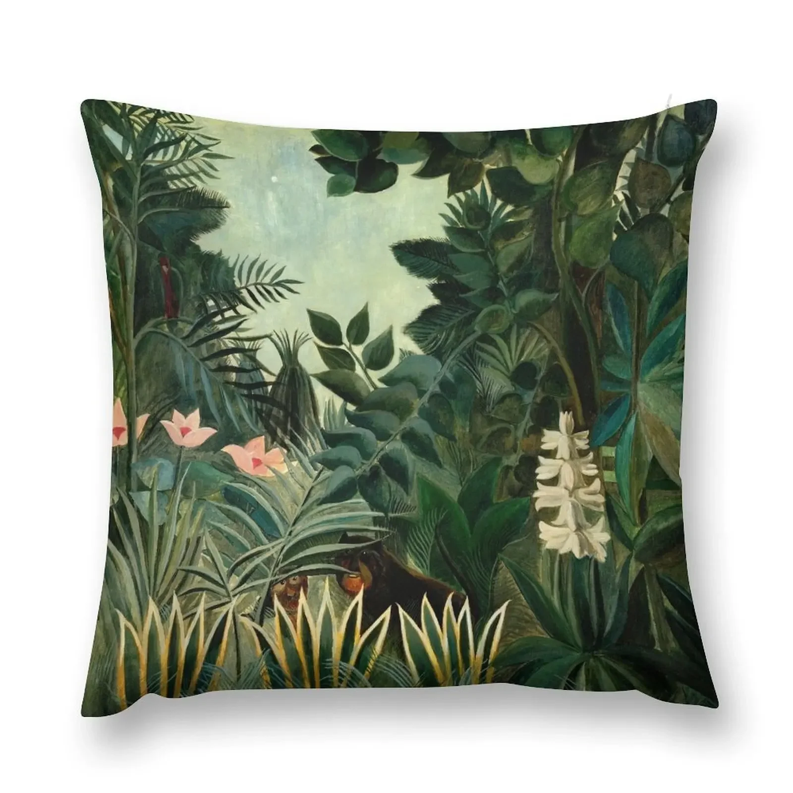 

The Equatorial Jungle - Henri Rousseau Throw Pillow Cushion Cover Set Cushions For Children Sofa Cushions Covers pillow