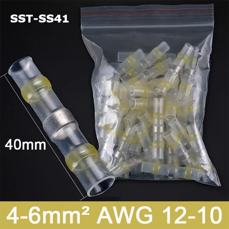 30pcs Heat Shrink Tube Solder Ring Terminal Insulation Waterproof Wiring Terminal Wire Docking Heat Shrink Quick Terminal image 2