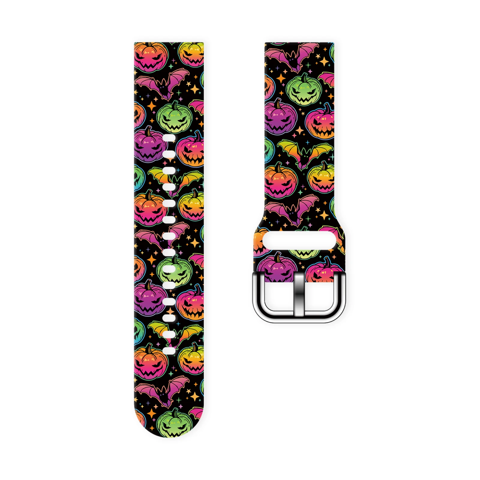 

Halloween 20mm Printed Strap for Samsung Galaxy Watch 7/6/5 40mm 44mm Band Replaceable Bracelet 22mm for Xiaomi Huawei Watchband