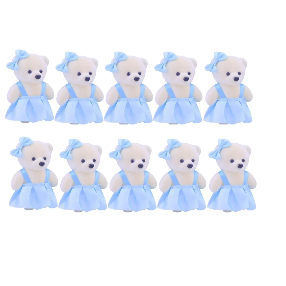 10pcs/set Foam Bear Bear Plush Foam Toys Plush Animal Plush Doll Mini Bear Flower Bouquet 11cm DIY Cartoon Bouquet Doll
