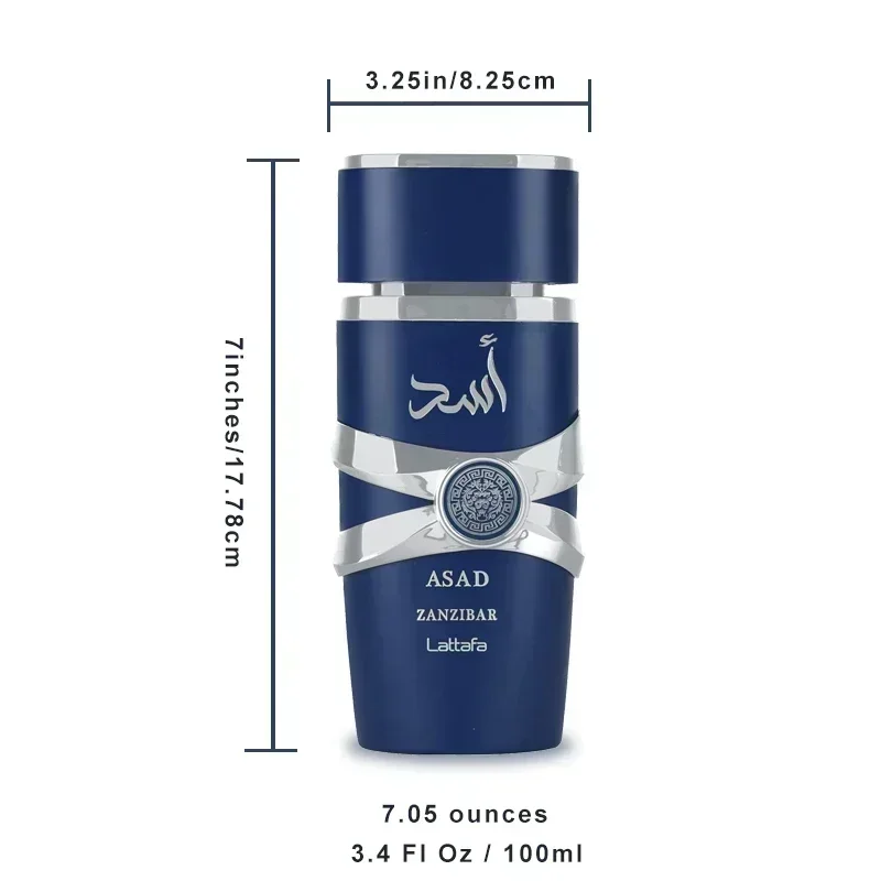 남성용 오리지널 향수 스프레이 데오도란트, 100ml 향수, 남녀공용 선물, Yara Moore Douce Asad A 지속 날짜 데오도란트