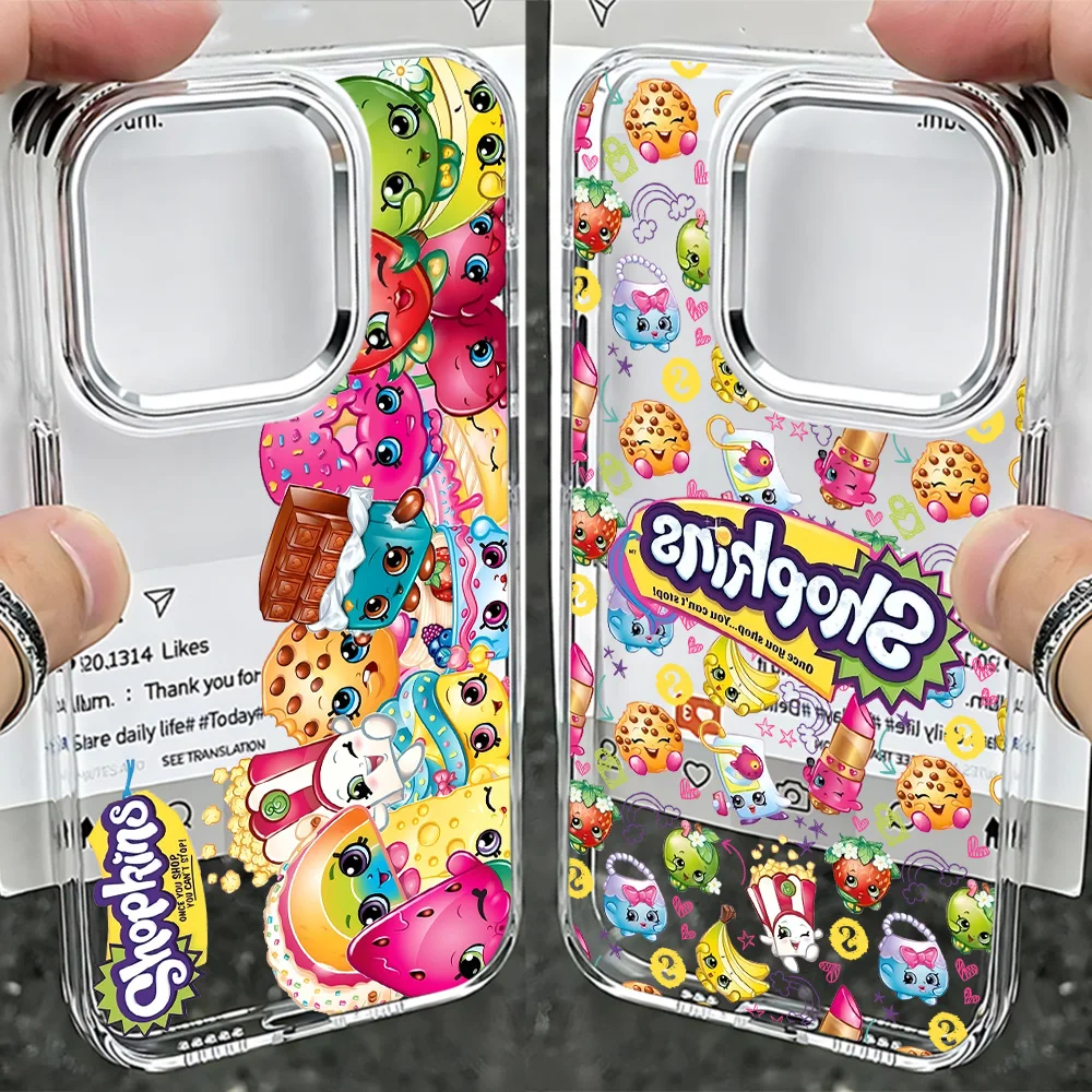 Funda Protectora Suave con Diseño de Personajes Animados S-Shopkins para iPhone 17e 17 16e 16 15 14 13 12 11 Pro Max X XR XSMAX 8 7 Air Plus
