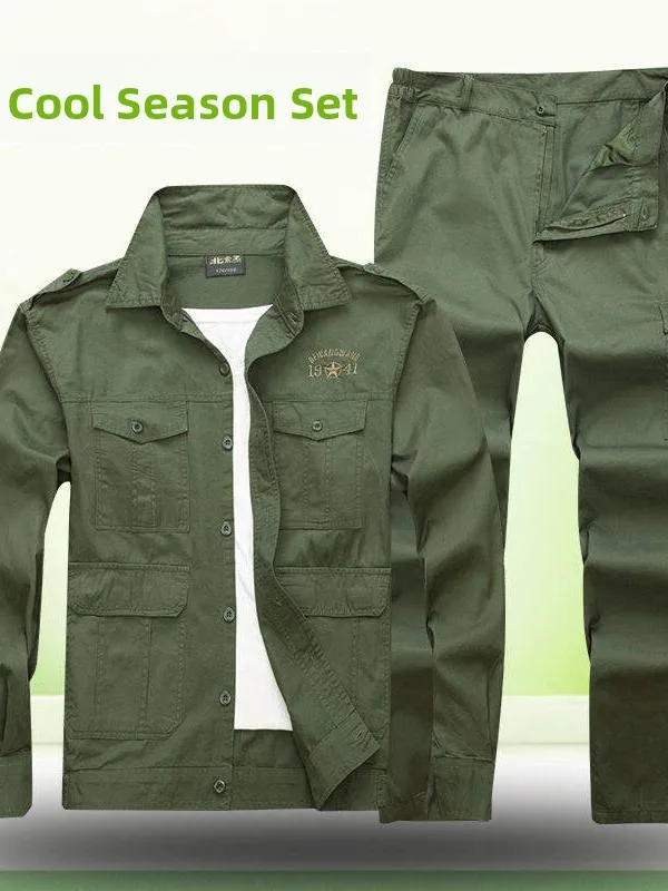 

Summer Cotton Tead Thin Camouflage Workwear Set for Men And Women Resistant to Wear Long Sve School orms for Logisti...