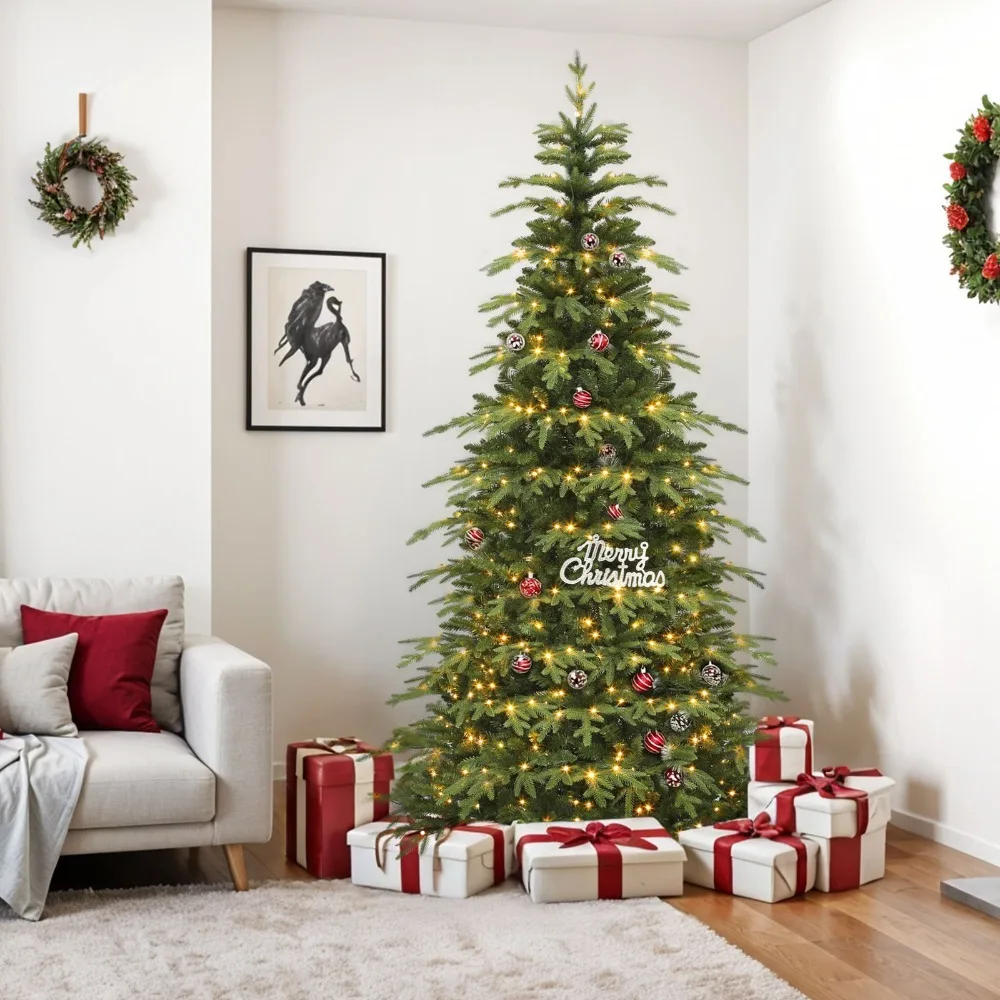 

7.5ft Prelit Slim Artificial Fraser Grande Christmas Tree with Remote Control