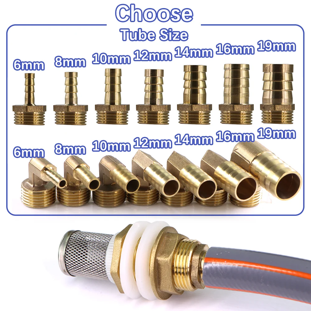 محول خزان مياه من الفولاذ المقاوم للصدأ ، وصلة معبد من النحاس الأصفر ، شاشة مرشح لري الحدائق وحوض السمك ، حوض أسماك الزينة ، 6-19 ،