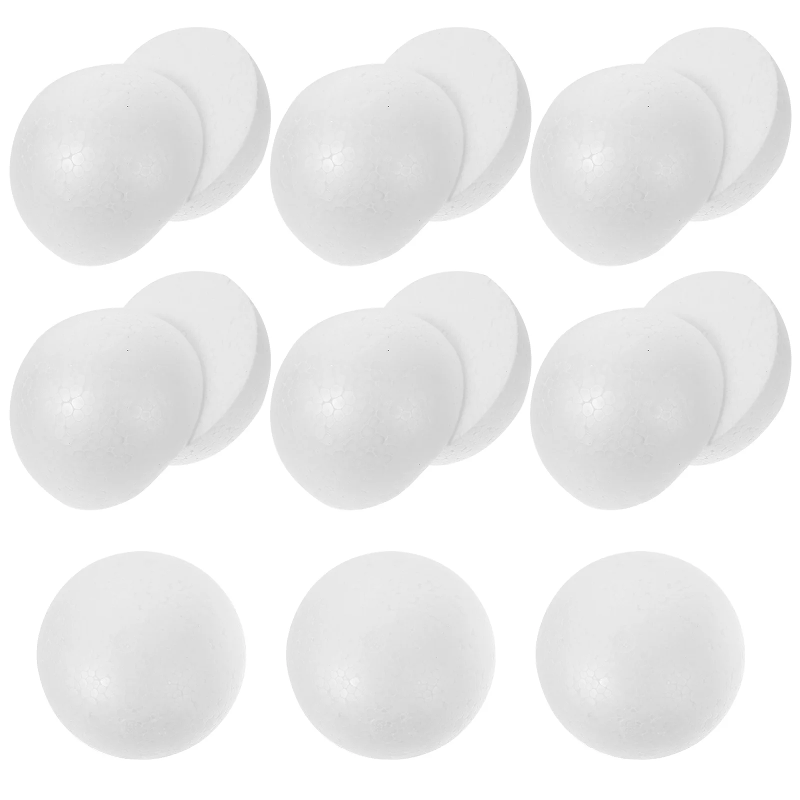 

15 Pcs White Foam Balls Semicircle Hemispheres Decorative Christmas Crafts Kids Activities Preschool Kindergarten Home Party