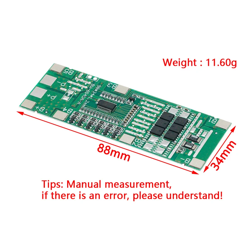 6S 24V20A ze zbalansowanymi elektronarzędziami Oświetlenie słoneczne Płyta zabezpieczająca baterię litową zintegrowany BMS