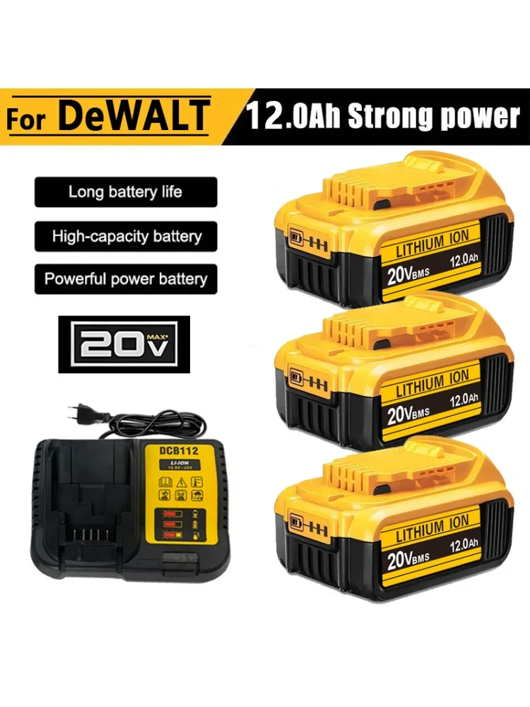 Original for DEWALT Battery 20V/18V 6Ah,for DEWALT 18V battery,DCB200 DCB205 DCB206  Power Tools Bat
