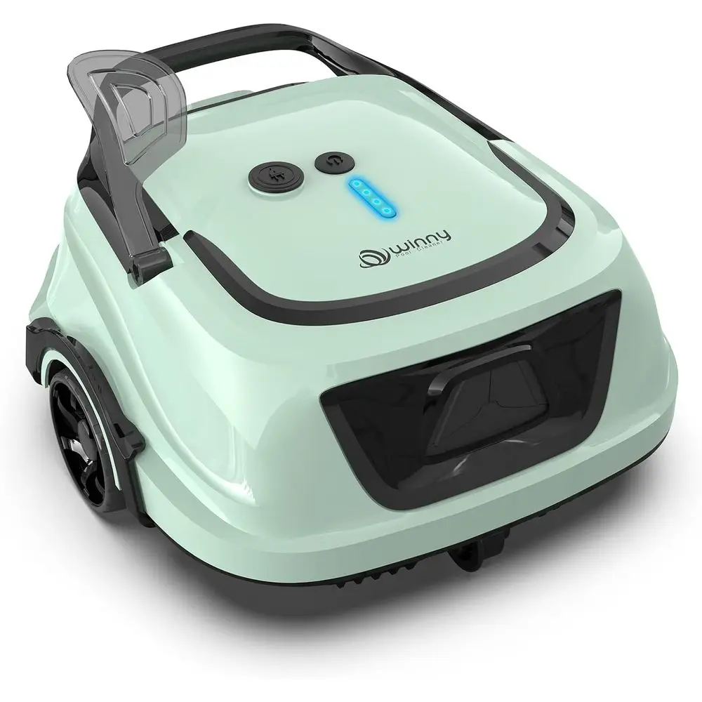 地上プール用コードレスロボットプール掃除機、自動駐車機能付き、120分稼働時間＆2.5時間急速充電、デュアルフィルター＆パワー