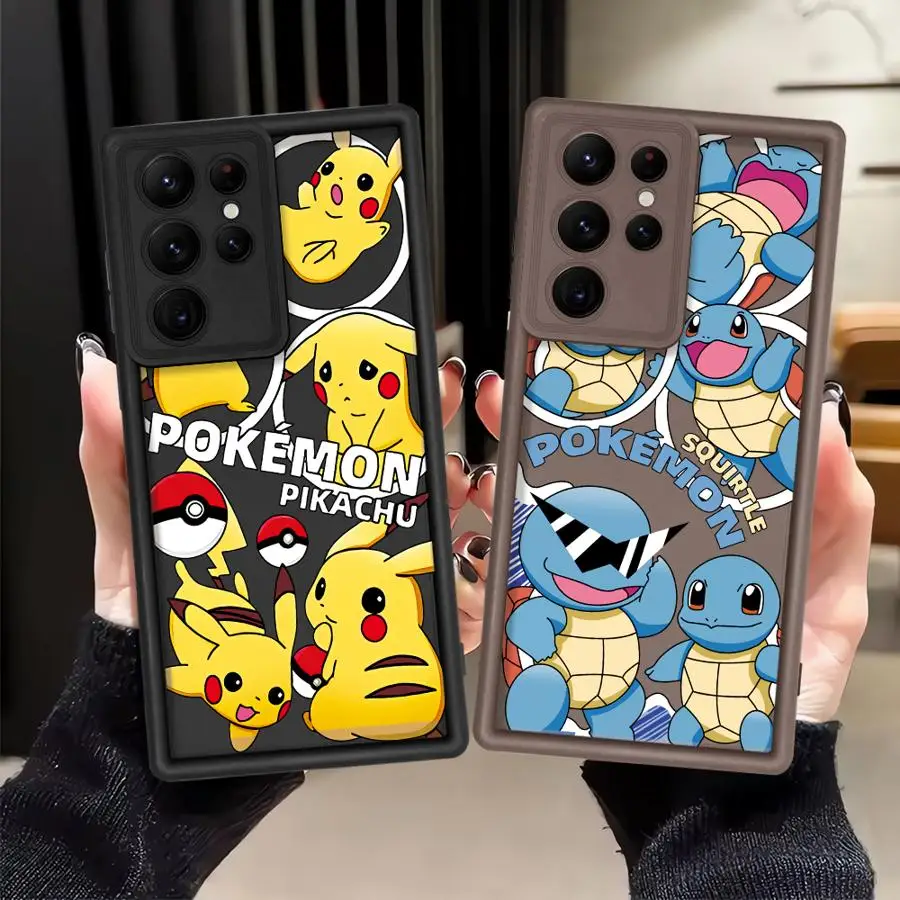 Phone Cover Case for Samsung Galaxy S26Ultra Note 20 Ultra S20 FE S23 S21 S25 S22 S26 Plus S24 ultra P-Pikachus And Squirtle