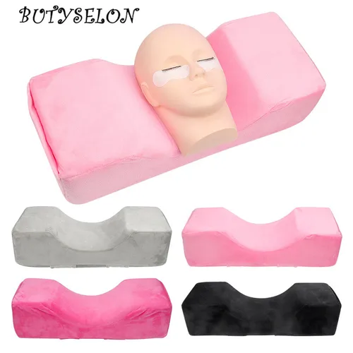 Almohada profesional para pestañas, soporte para el cuello, almohada para pestañas, elevador de pestañas, cojín de espuma viscoelástica suave, almohada para extensión de pestañas para salón de belleza