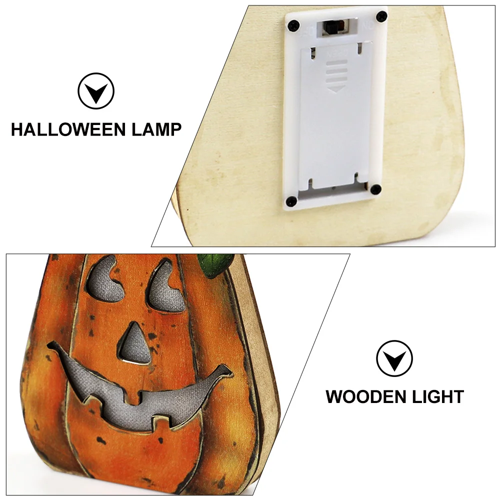 Pumpkin Lantern Ornament Halloween Decorations Desktop Night Lights Ghost Home Lamp Funny Wall Photo Frame