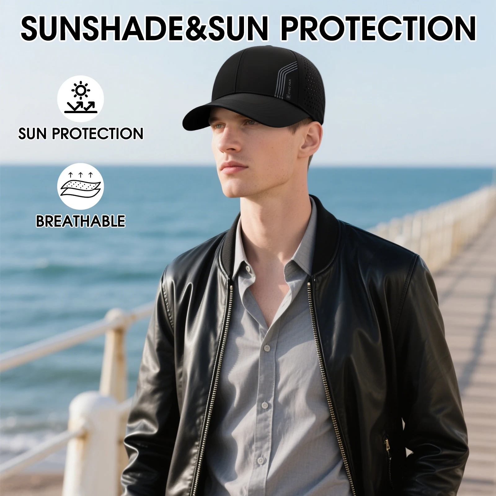 

Trendy Fishing Cap For Men And Women Adjustable Breathable Mesh Baseball Cap Spring Summer Sun Hat Outdoor Sports Headwears