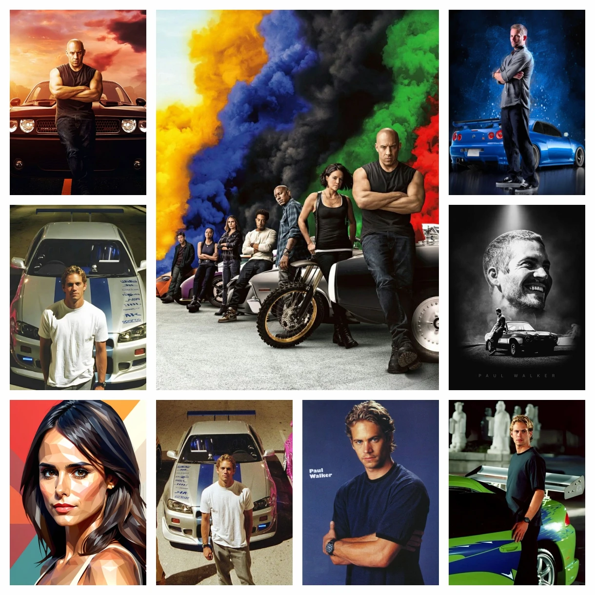 Für Fast And Furious Diy Diamant Stickerei Kit Paul Walker und Autos Diamant Malerei Mosaik Ölgemälde Home Decor Geschenk