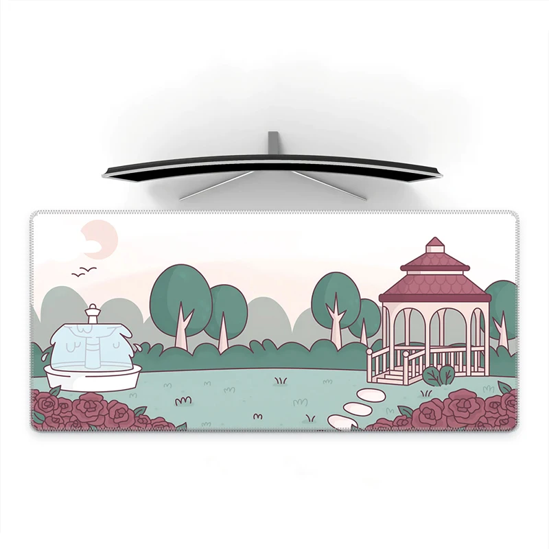 Simple Style Mouse Pad Grey Gaming Computer Mouse Pad Company Laptop Computer Design Game Accessories 900*400mm Desk Pad XL