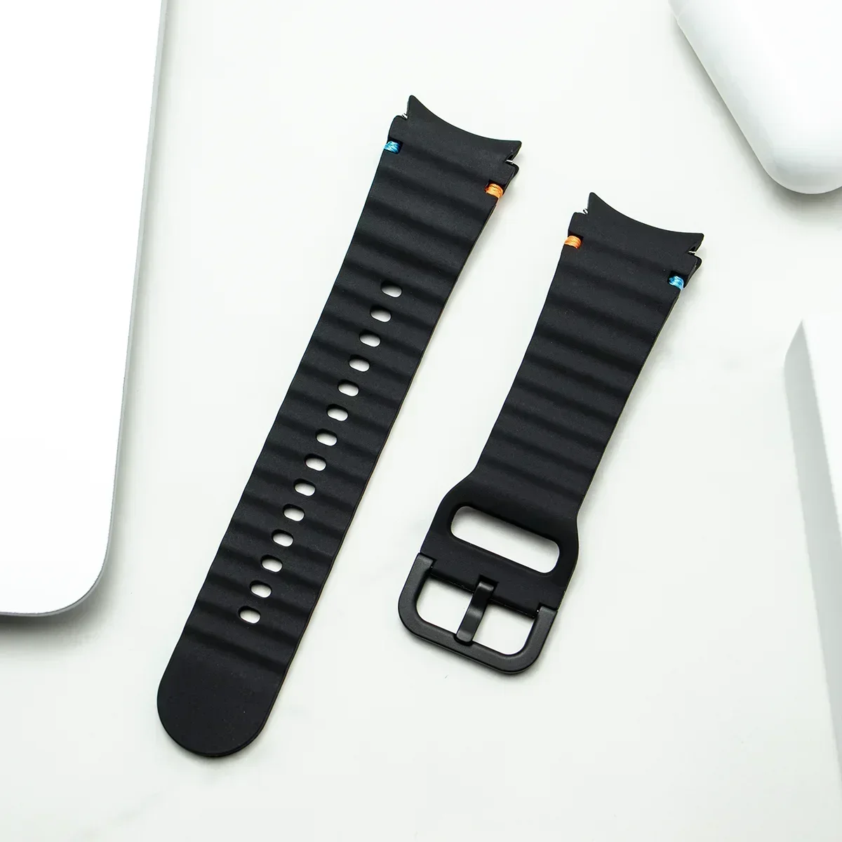 삼성 갤럭시 워치 7 6 5 4 44mm 40mm 5Pro 45mm 밴드 갤럭시 워치 6 4Classic 43mm 47mm용 공식 1:1 실리콘 스트랩