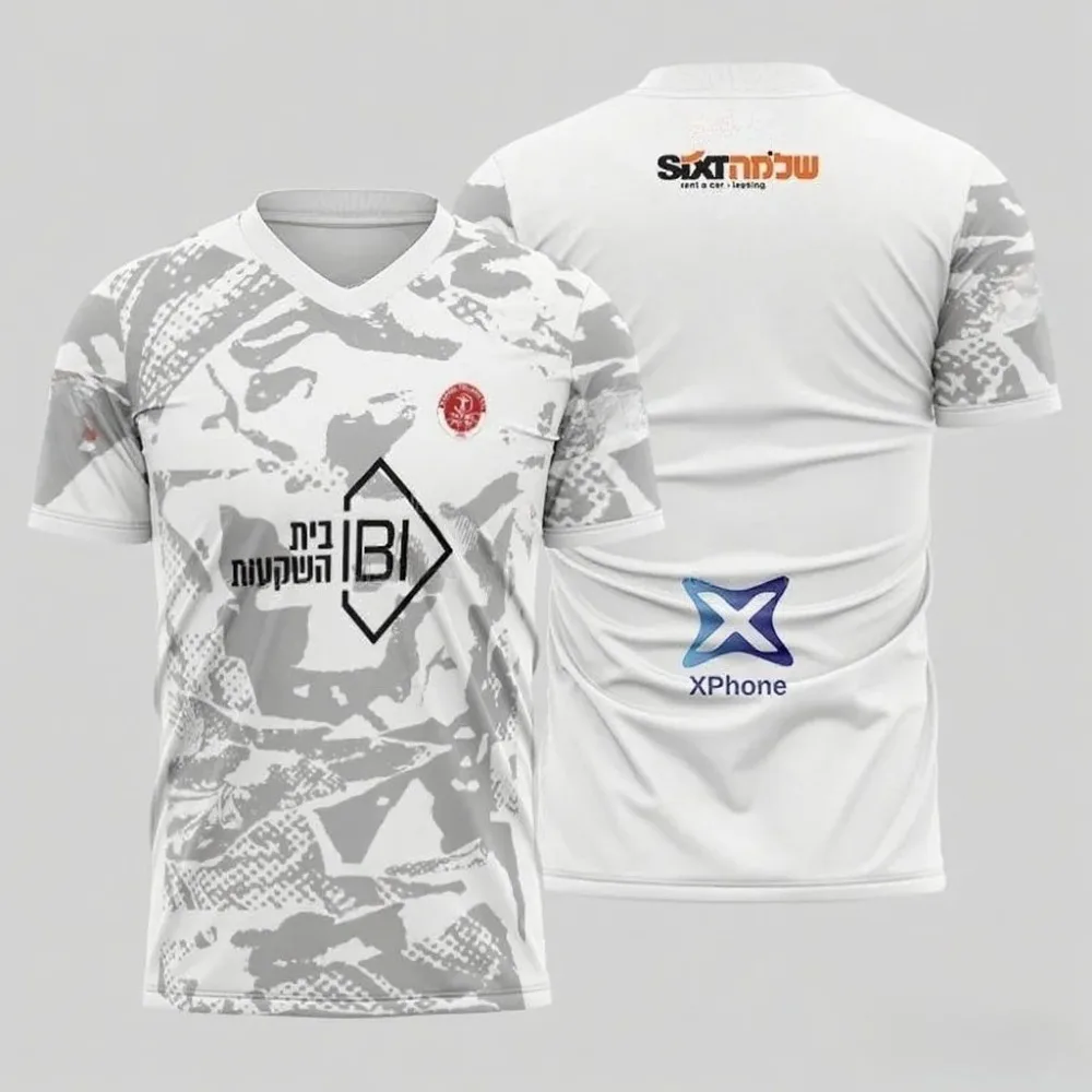 

Модные трикотажные изделия Hapoel Tel Aviv FC со значками команды, логотипы спонсора, уникальный дизайн для настоящих футбольных фанатов, магазин сейчас